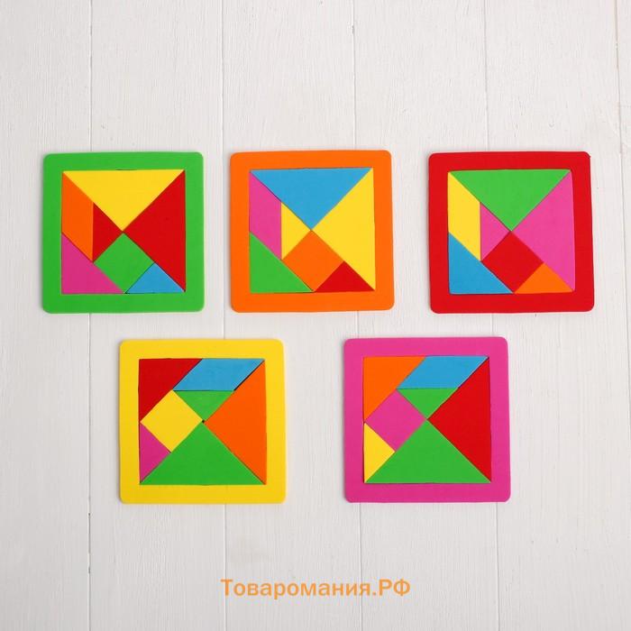 Головоломка «Танграм» 12 ×12 см, МИКС