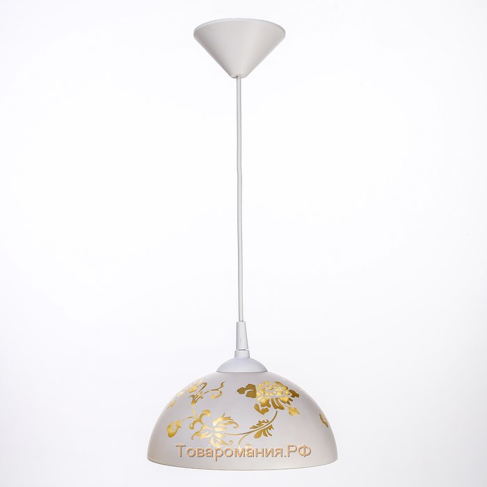 Светильник BayerLux  Колпак "Рочелл" 1 лампа E27 40Вт белый-шампань  д.250