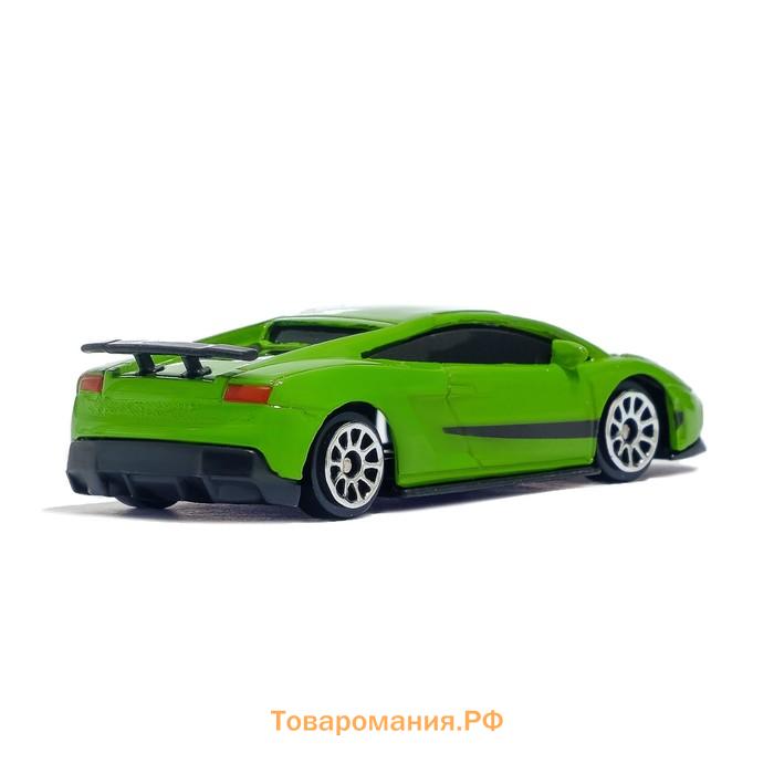 Машина металлическая LAMBORGHINI GALLARDO LP 570-4 SUPERLEGGERA, 1:64, цвет зелёный