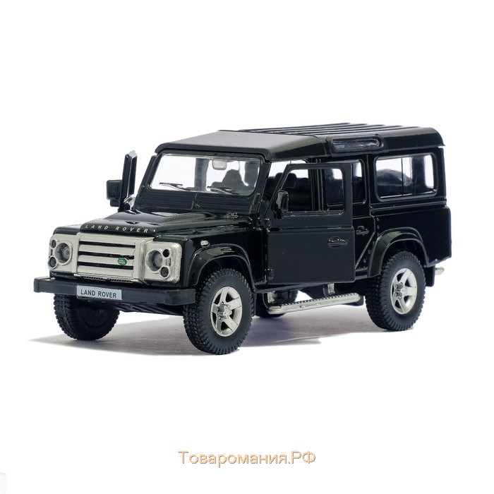 Машина металлическая LAND ROVER DEFENDER, 1:32, открываются двери, инерция, цвет чёрный