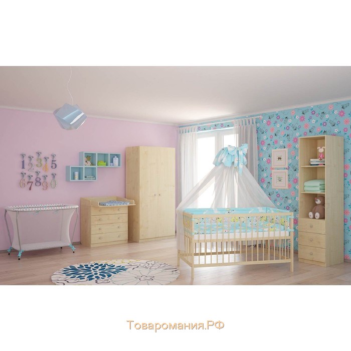 Кроватка детская Polini kids Simple 101, цвет натуральный