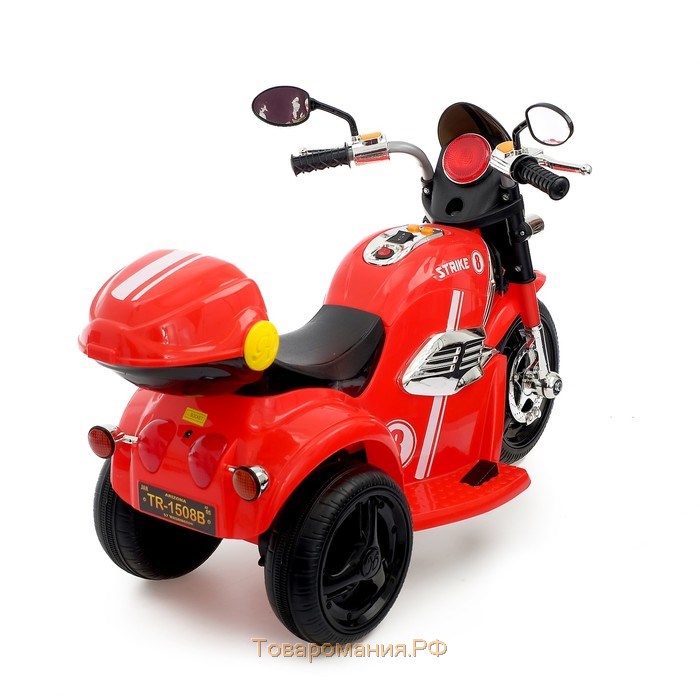 Детский электромобиль «Чоппер», с аккумулятором, световые и звуковые эффекты, цвет красный