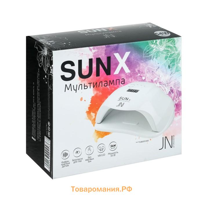 Лампа для гель-лака JessNail SUN X, UV/LED, 54 Вт, 36 таймер, таймер 10/30/60 сек, белая