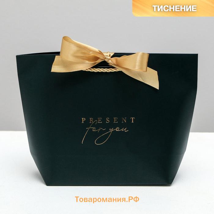 Пакет подарочный, упаковка, Present for you, 19 х 20 х 9 см