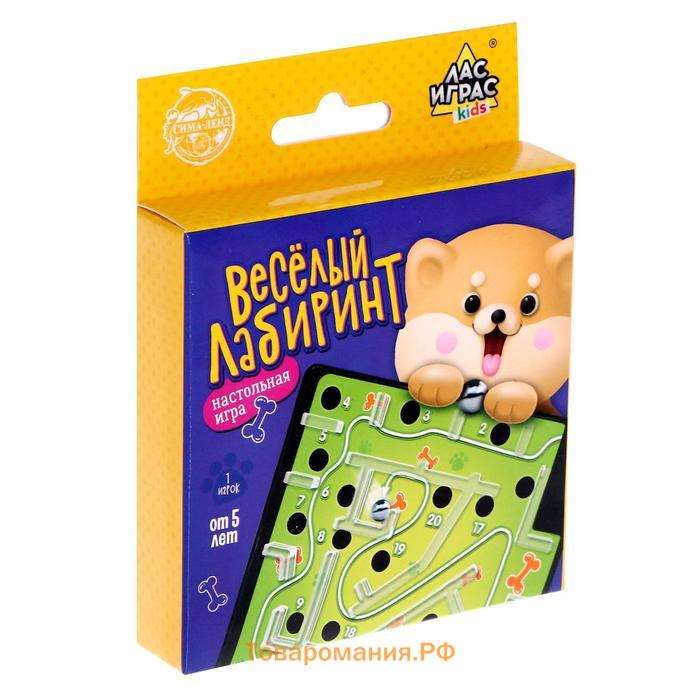 Настольная игра детей на логику «Весёлый лабиринт», 1 игрок, 5+