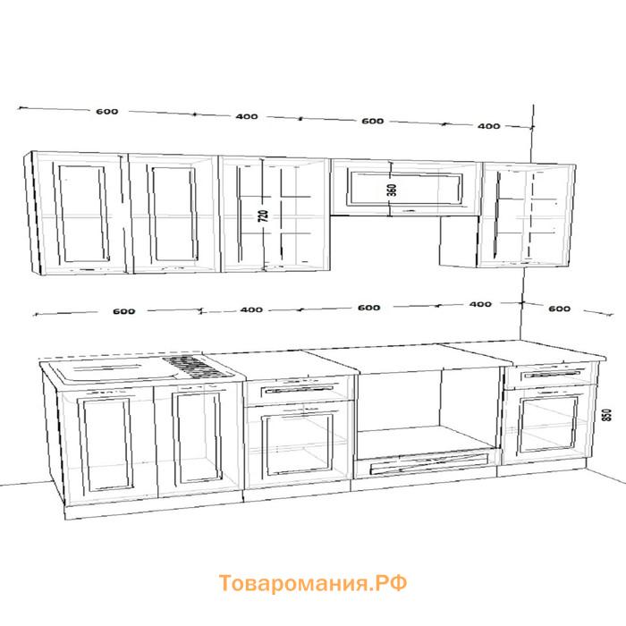 Кухонный гарнитур 1 Белый Вегас 2000