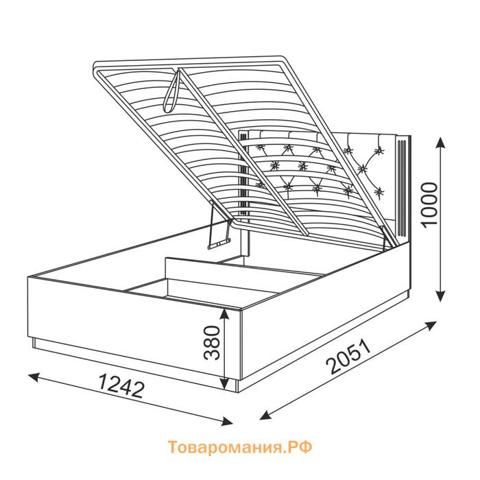 Кровать 1,2 с ПМ и орт.основанием №27 Тиффани 1200х2000 Белый текстурный