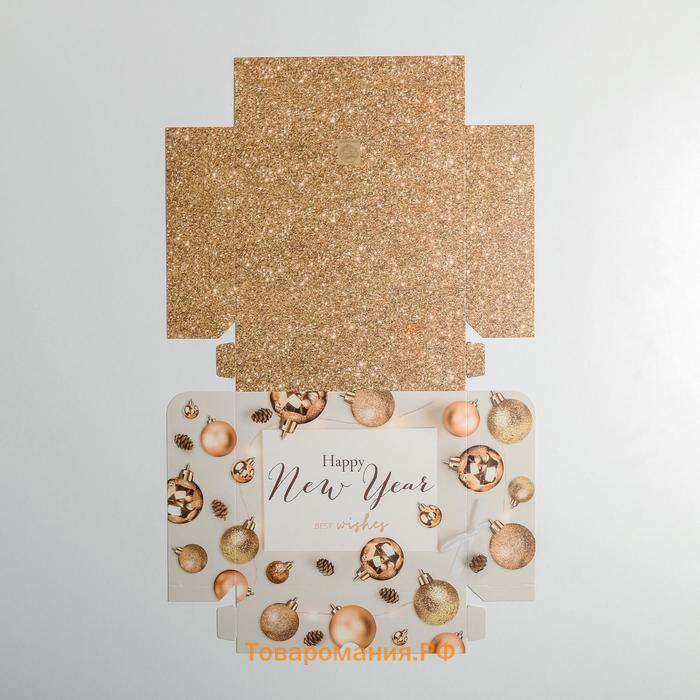 Упаковка для кондитерских изделий «Happy new Year», 20 × 17 × 6 см