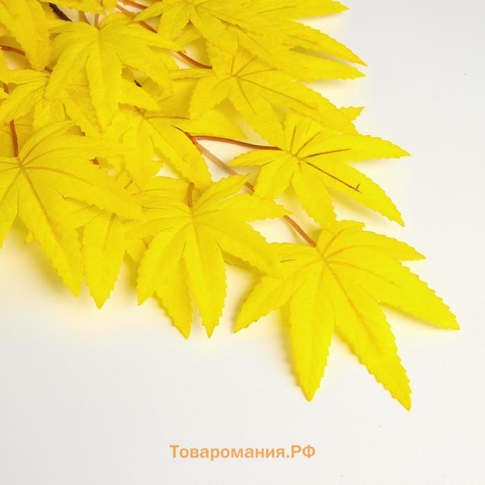 Декор «Листья на ветке», цвет жёлтый