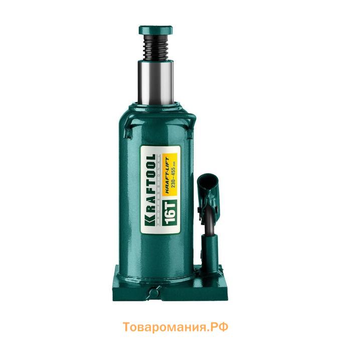 Домкрат бутылочный Kraftool KRAFT-LIFT 43462-16_z01, гидравлический, подъем 230-460 мм, 16 т   55703