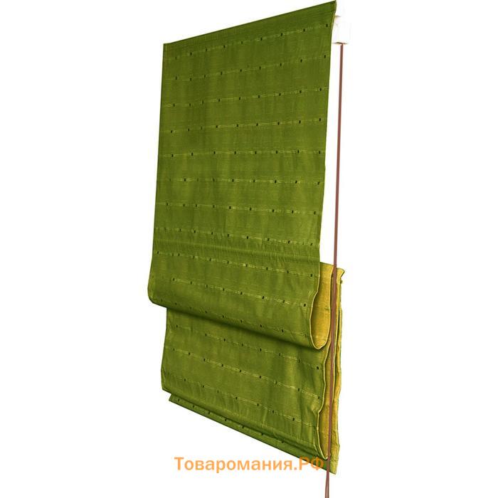 Римская штора «Терра», размер 160х160 см, цвет зелёный