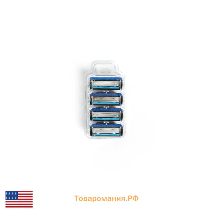 Сменные кассеты Toptech Razor 5, совместимые с Gillette Fusion 5, 4 шт. с 5 лезвиями