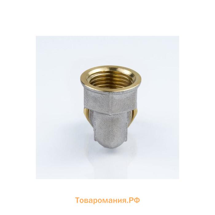 Угольник Aquasfera 7007-01, обжимной, 16 мм х 1/2" х 90°, внутренняя резьба, латунь