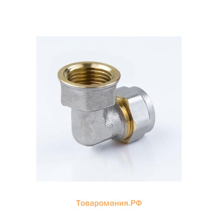 Угольник Aquasfera 7007-01, обжимной, 16 мм х 1/2" х 90°, внутренняя резьба, латунь