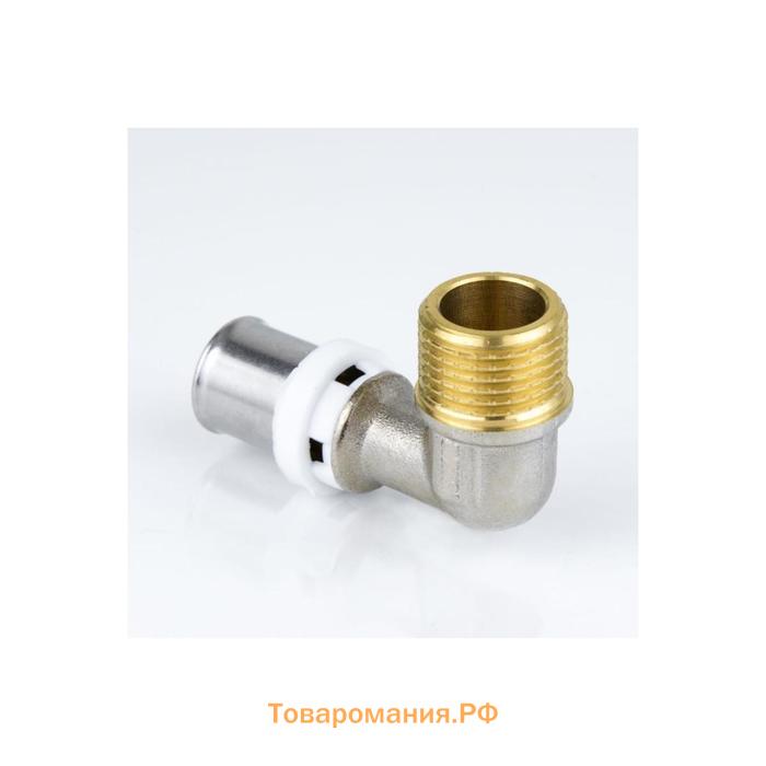 Угольник-пресс Aquasfera 8006-01, 16 мм х 1/2" х 90°, наружная резьба, латунь