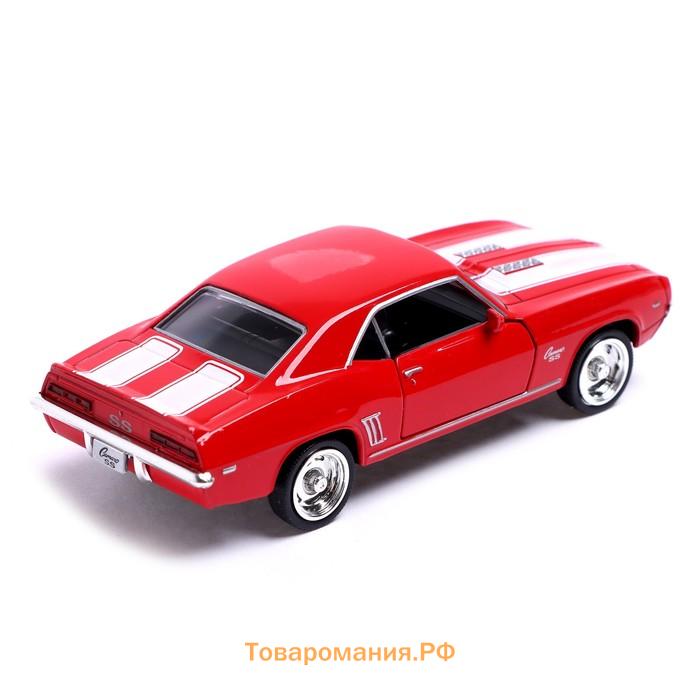 Машина металлическая CHEVROLET CAMARO SS, 1:32, открываются двери, инерция, цвет красный