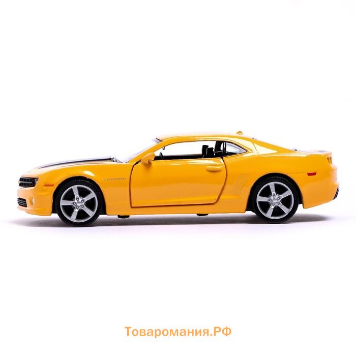 Машина металлическая CHEVROLET CAMARO, 1:32, открываются двери, инерция, цвет жёлтый