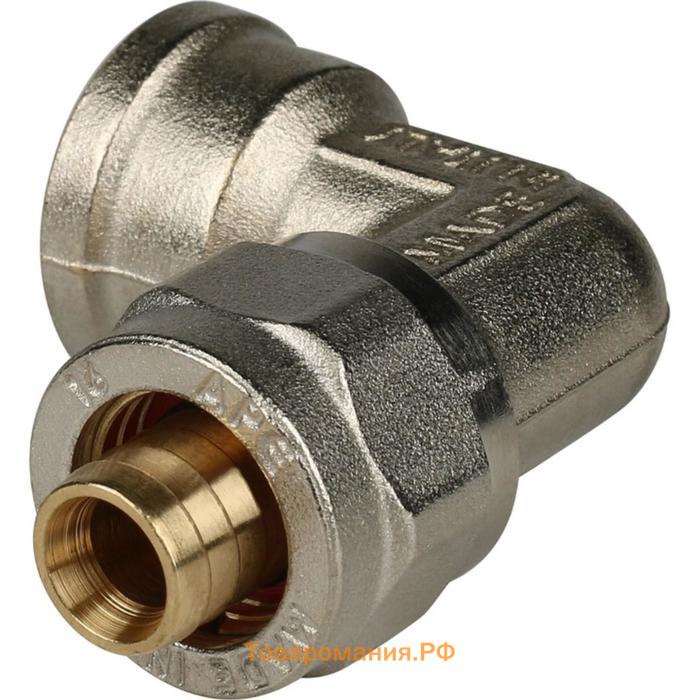 Угольник STOUT SFS-0007-001216, 1/2"x16 мм, внутр. резьба, для металлопласт. труб, винтовой