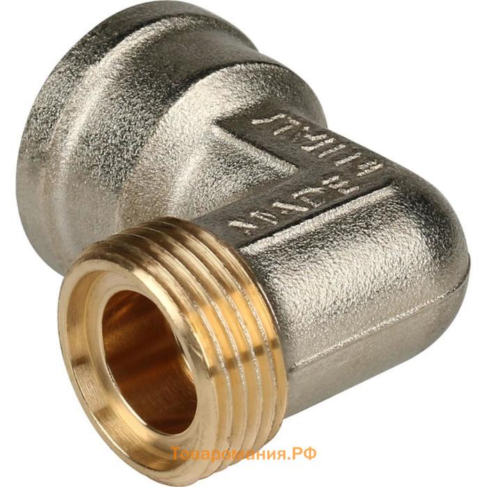 Угольник STOUT SFS-0007-001216, 1/2"x16 мм, внутр. резьба, для металлопласт. труб, винтовой