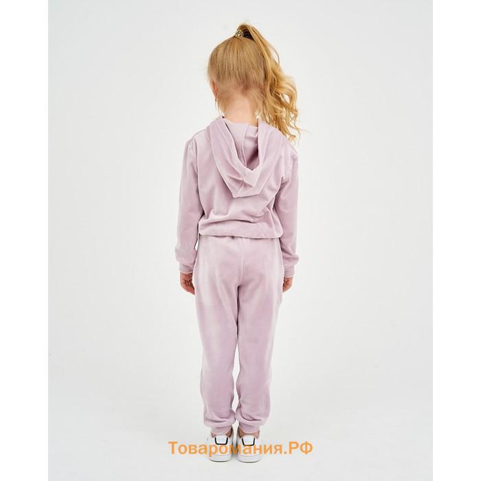 Костюм детский (толстовка, брюки) KAFTAN "Basic line" размер 32 (110-116см), лиловый