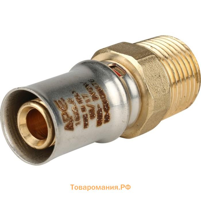 Муфта-пресс STOUT SFP-0001-001216, 1/2" х 16 мм, наружная резьба, латунь