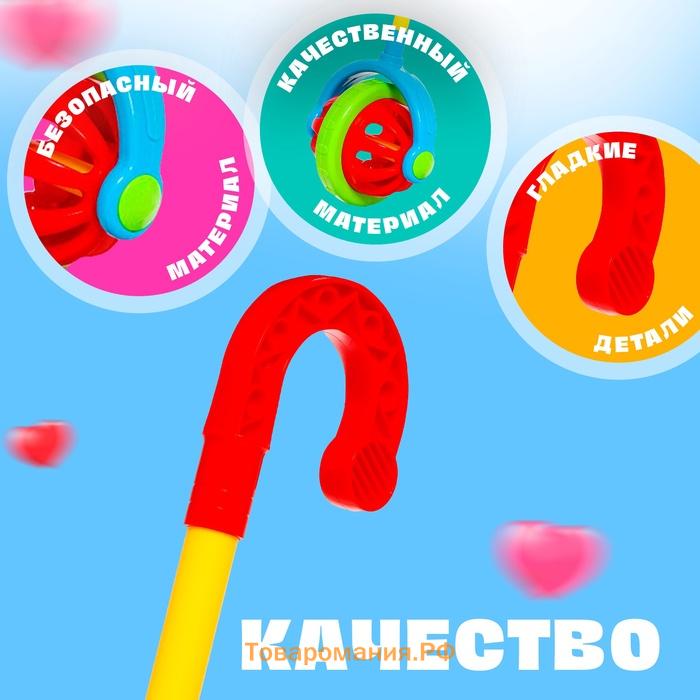 Каталка на палочке «Звонкий шар», звенит