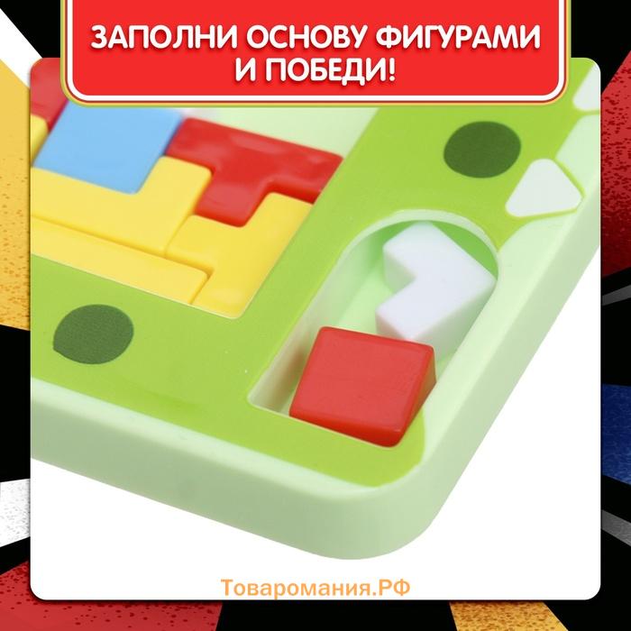 Логическая настольная игра «Кроко тетрис», головоломка, 1 игрок, 3+