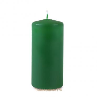 Свеча - цилиндр, 5х11,5 см, 25 ч, 175 г, темно-зеленая