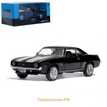 Машина металлическая CHEVROLET CAMARO SS, 1:32, открываются двери, инерция, цвет чёрный