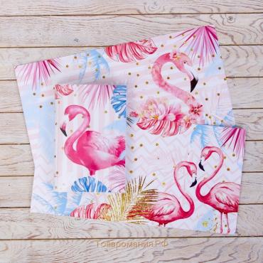 Обложка со вставками «Фламинго», 23.2 × 45 см