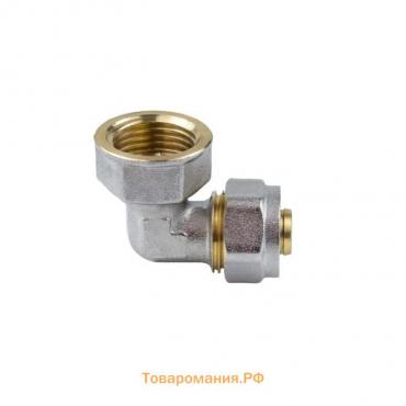 Угольник Aquasfera 7007-01, обжимной, 16 мм х 1/2" х 90°, внутренняя резьба, латунь