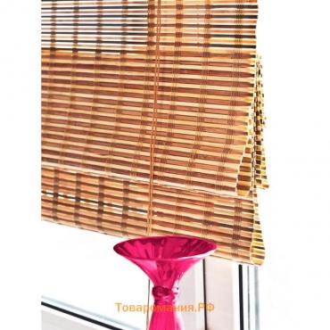 Римские штора из бамбука, 100х160 см, цвет микс