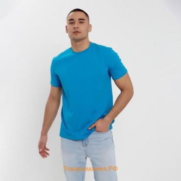 Футболка мужская MINAKU REGULAR FIT: цвет бирюза, р-р 44