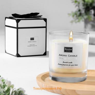 Свеча ароматическая "Aroma Candle", цветок апельсина, 8х9 см